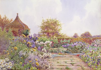 An English Country Garden by Ernest Arthur Rowe
